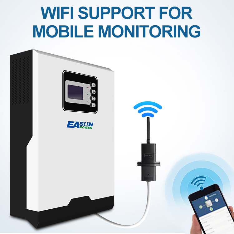 Easun 230VAC 5.5KW MPPT Solar Inverter 48V Lithium Battery Compatible High PV Input Voltage - Image 6